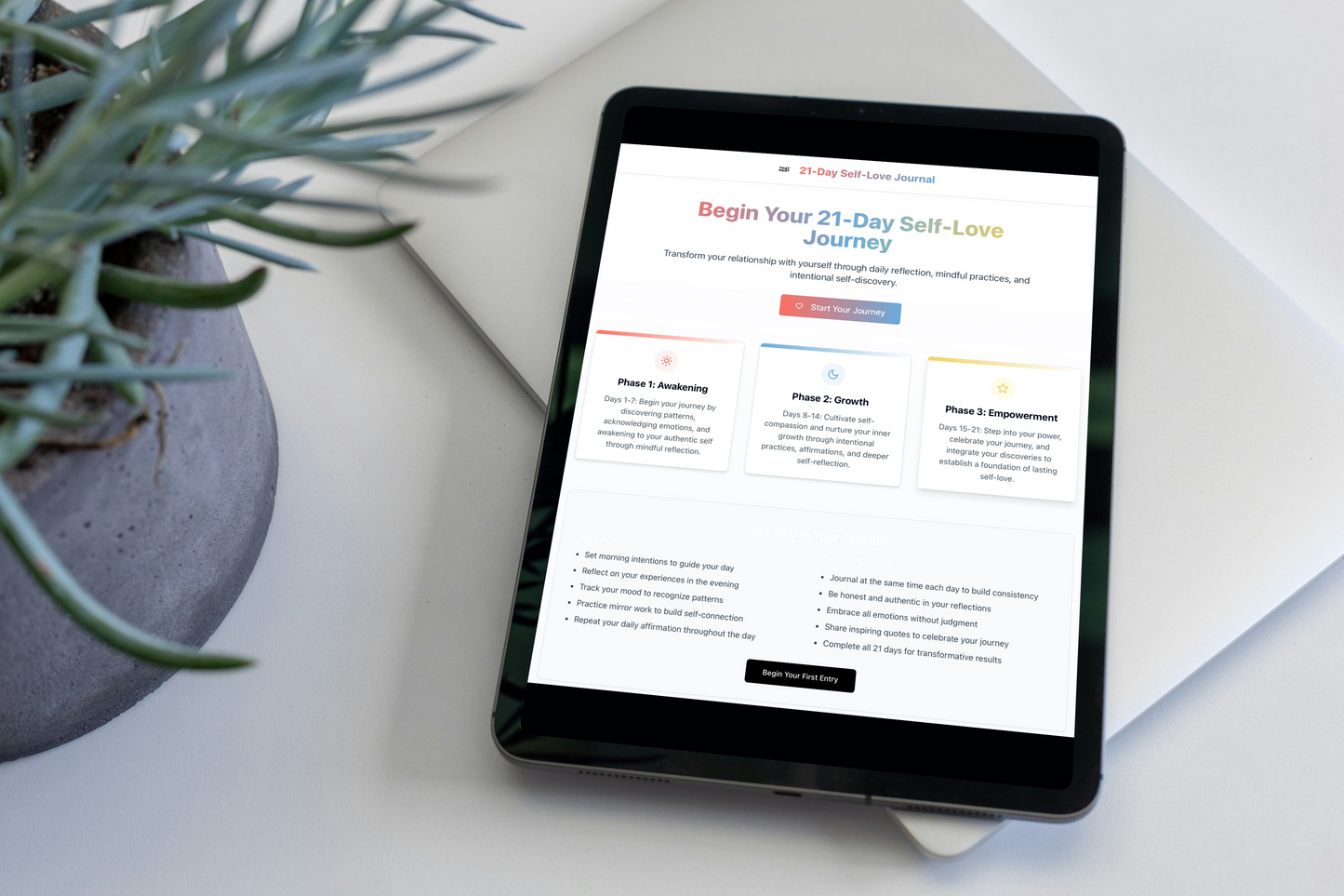 21 Day Self-Love Journey (DIGITAL JOURNAL) That Part Affirmations